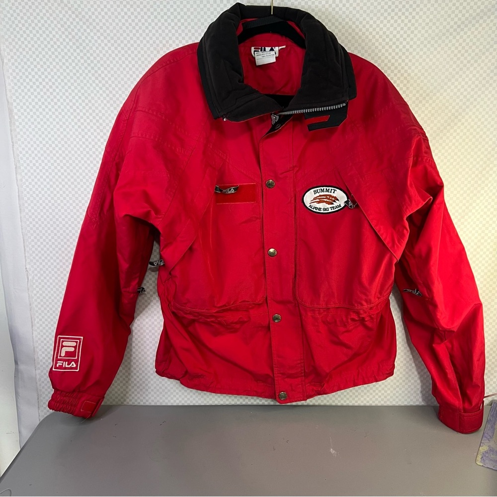 Fila Ski Jacket Mens M Red‎ Team Thermal Insulation Thermore F.I.S.I. Vintage